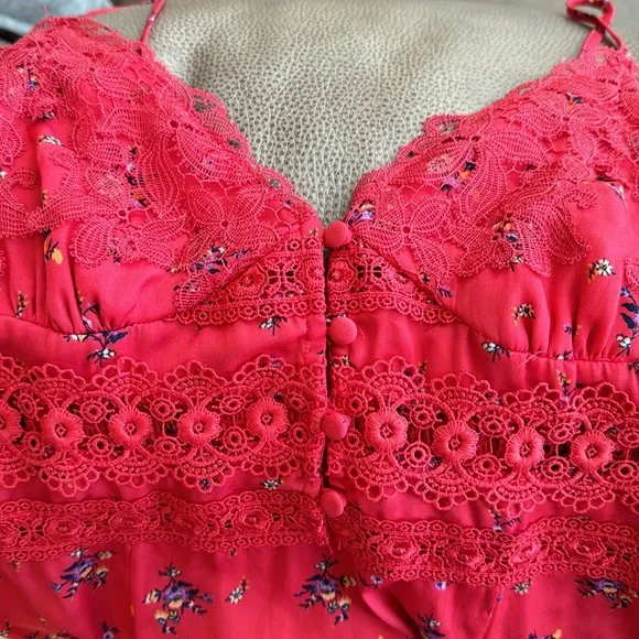 Free People Red Floral Dress - Picture 8 of 10